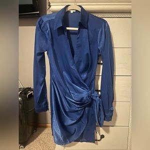 Superdown Blue Wrap Dress!